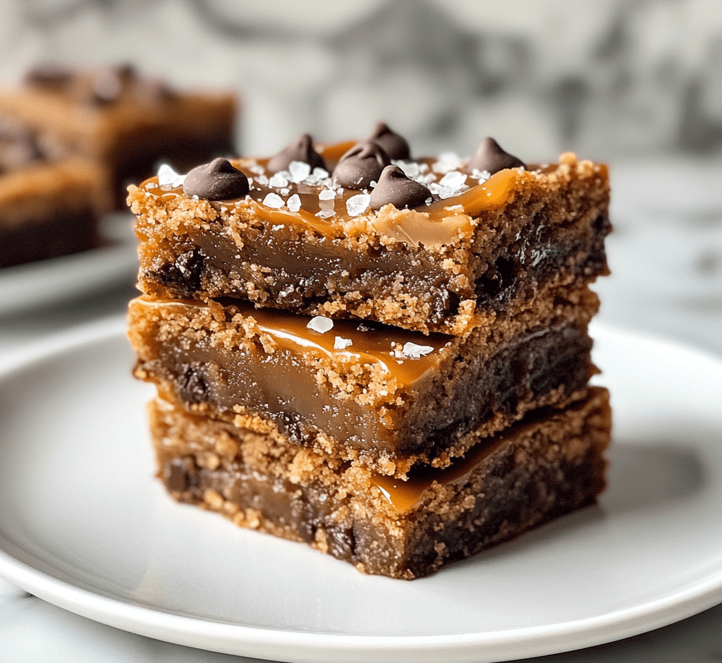 Salted Caramel Chocolate Chip Cookie Bars