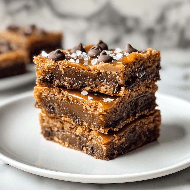 Salted Caramel Chocolate Chip Cookie Bars