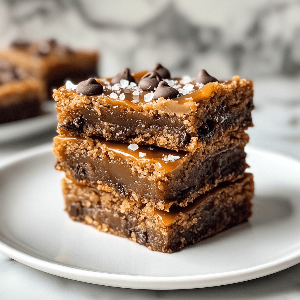 Salted Caramel Chocolate Chip Cookie Bars