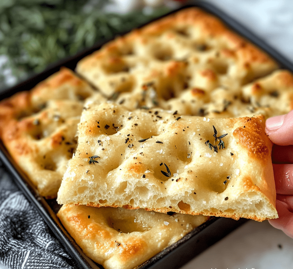 Homemade Sourdough Discard Focaccia