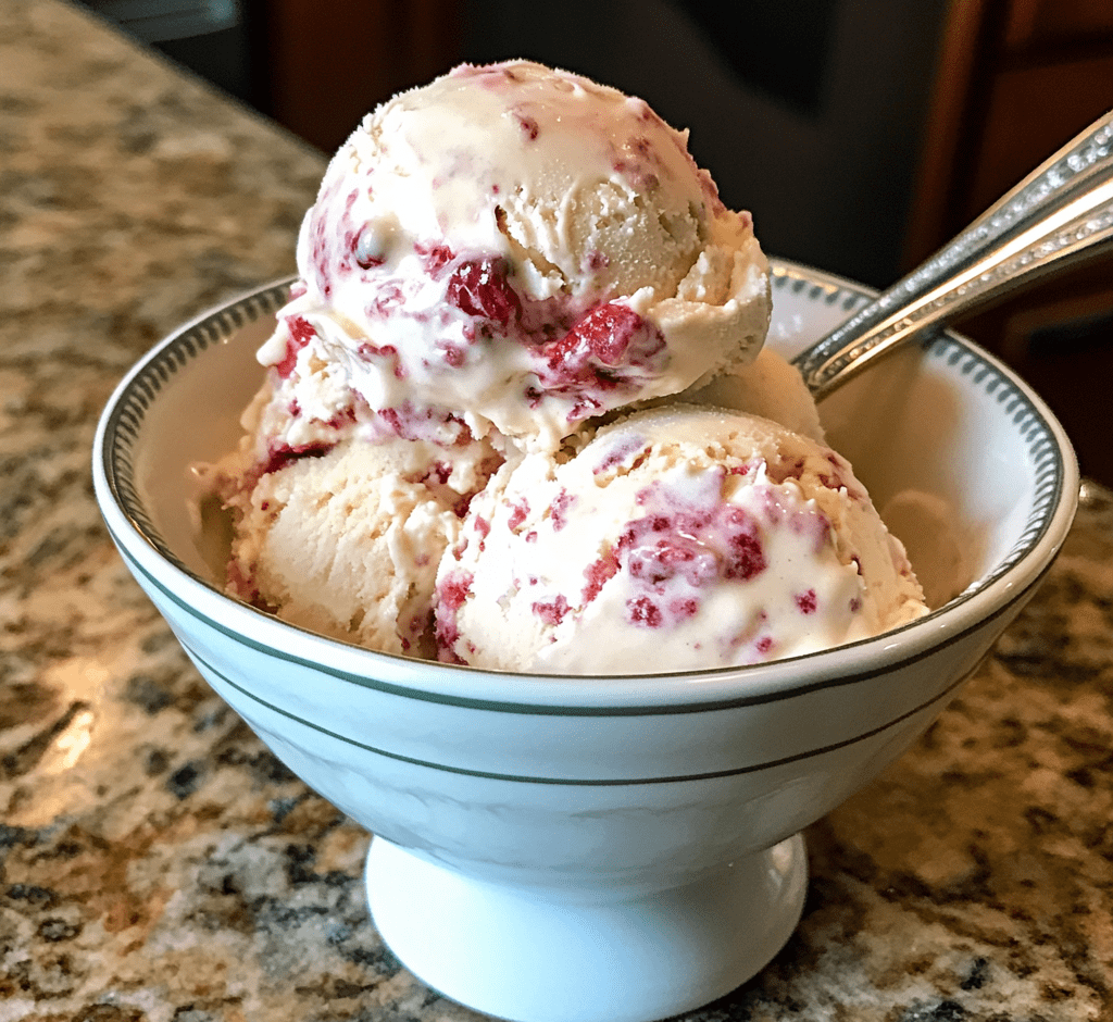 Homemade Strawberry Ice Cream
