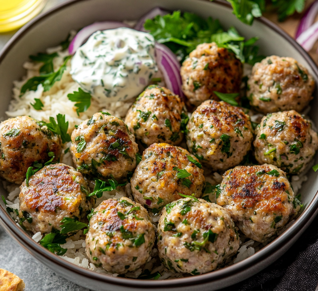 Herby Greek Chicken Meatballs