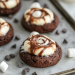 Chocolate Marshmallow Swirl Cookies