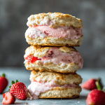 Strawberry Shortcake Ice Cream Sandwiches