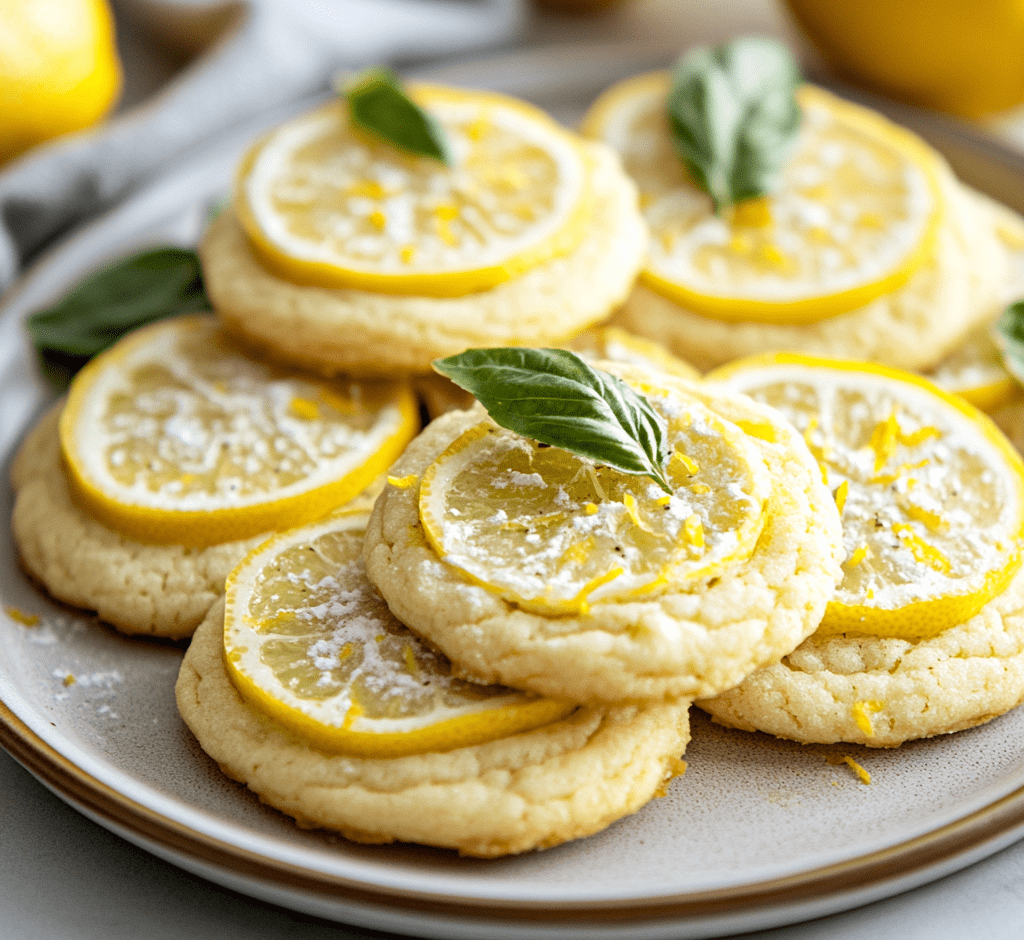Lemon Basil Sugar Cookies