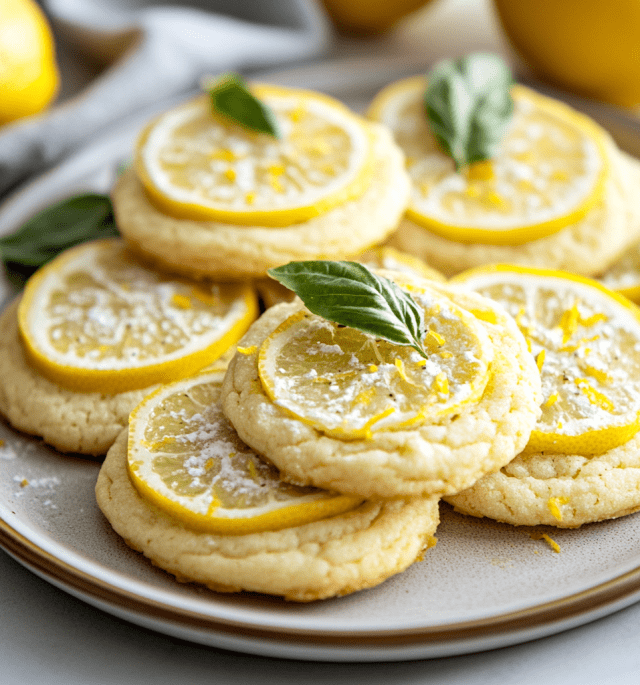 Lemon Basil Sugar Cookies