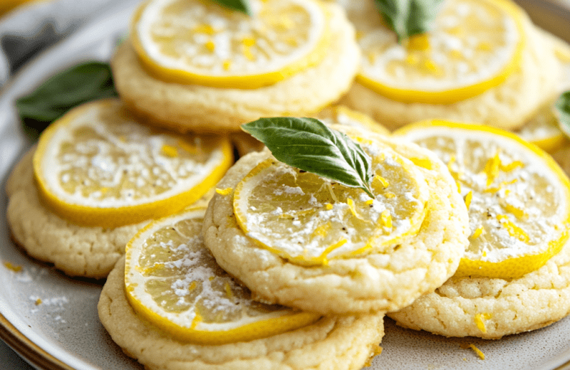 Lemon Basil Sugar Cookies