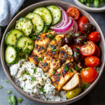 Greek Chicken Souvlaki Bowls