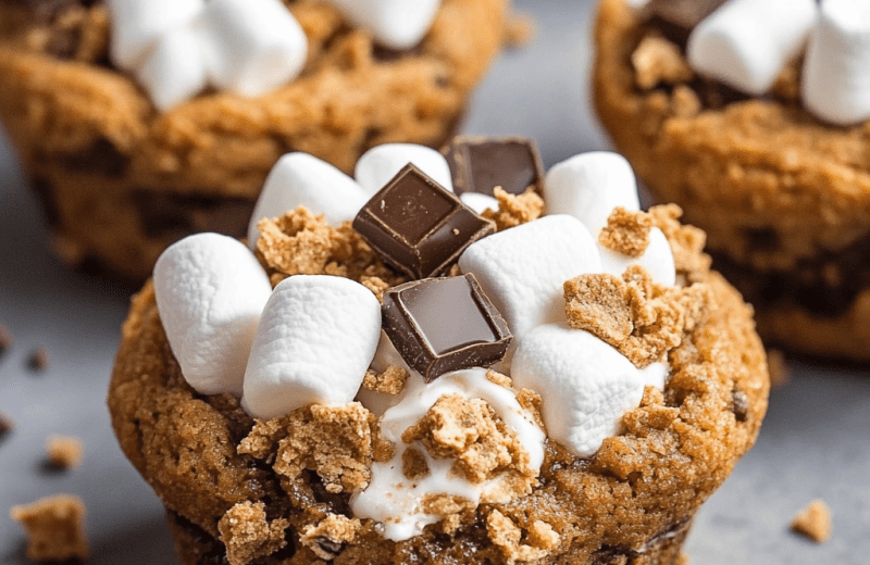 Campfire S’mores Deep Dish Cookies