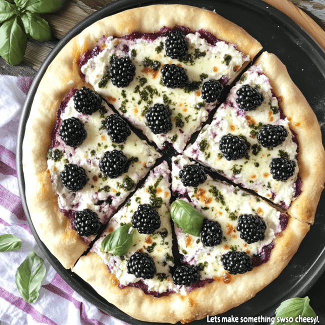 Blackberry Basil Ricotta Pizza