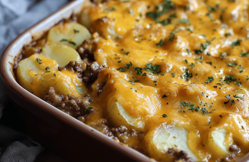 Hobo Casserole with Ground Beef & Potatoes