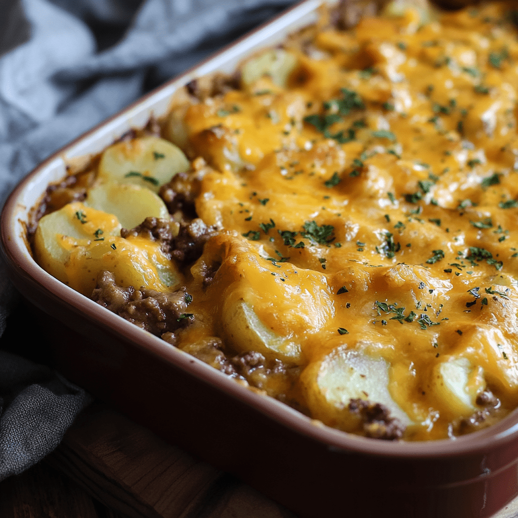 Hobo Casserole with Ground Beef & Potatoes