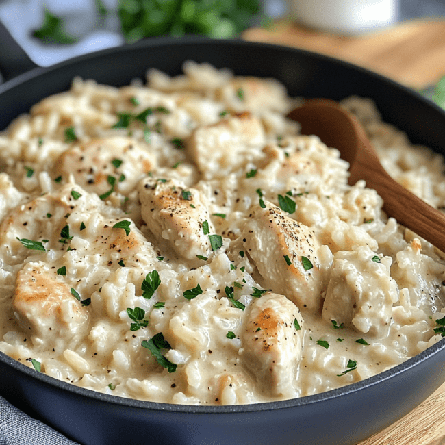 Creamy Parmesan Chicken & Rice