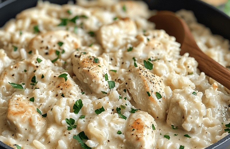 Creamy Parmesan Chicken & Rice