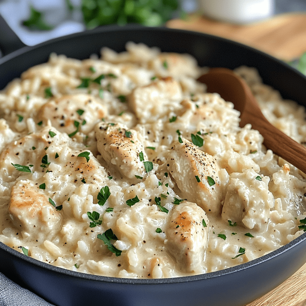 Creamy Parmesan Chicken & Rice