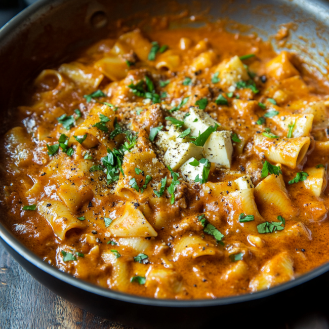 Beef Enchilada Pasta One-Pan Meal