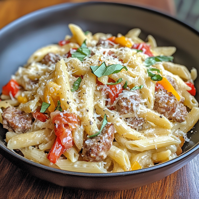 Creamy Sausage and Peppers Pasta