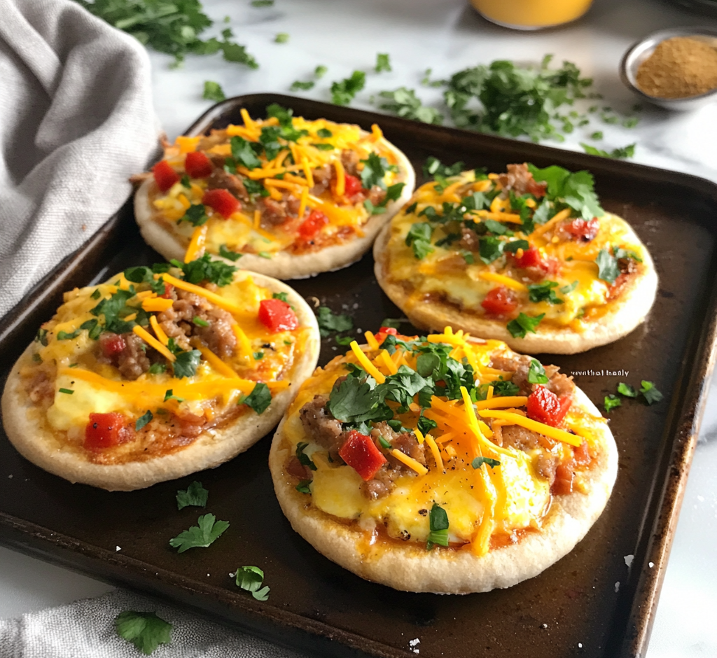 English Muffin Breakfast Pizza!