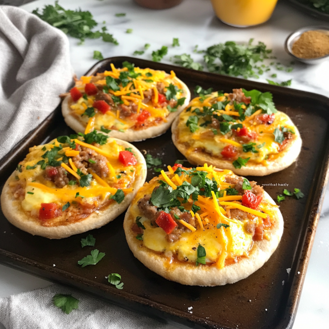 English Muffin Breakfast Pizza!