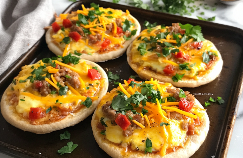 English Muffin Breakfast Pizza!