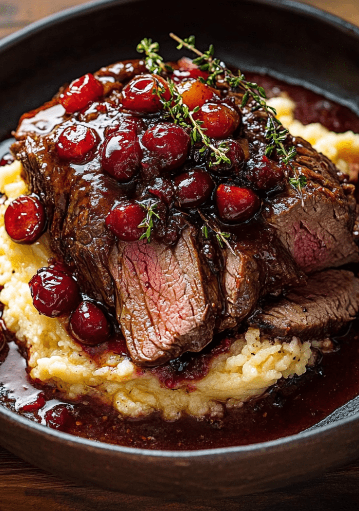 Cranberry Balsamic Roast Beef