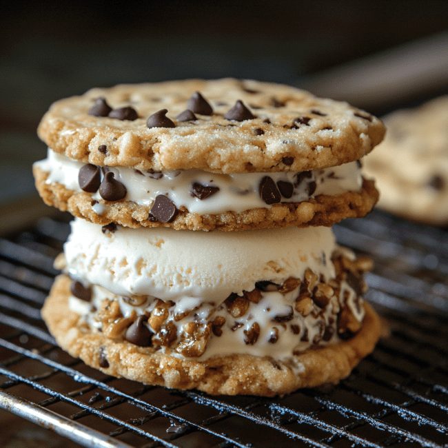 Griddled Cookie Ice Cream Sandwiches