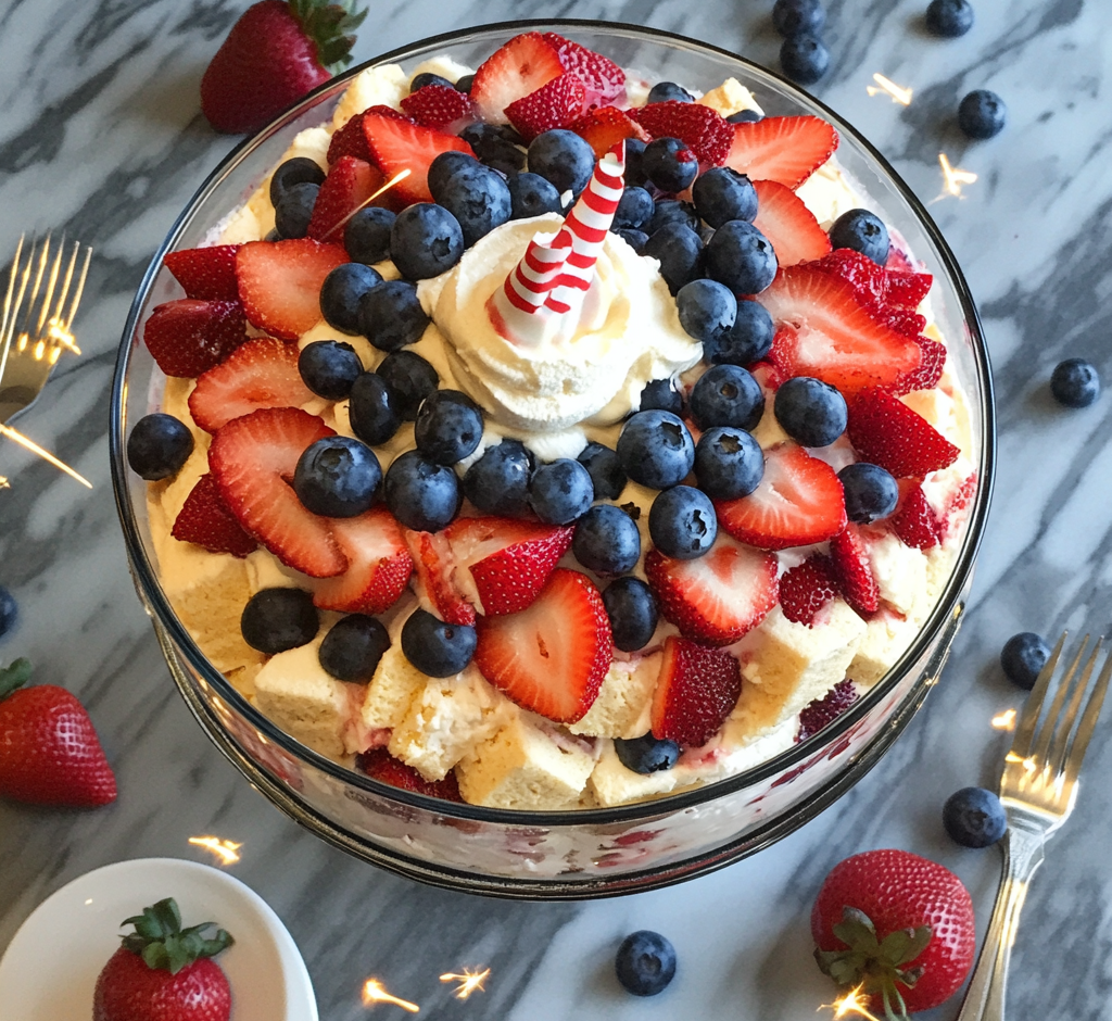 Red, White & Blue 4th of July Trifle