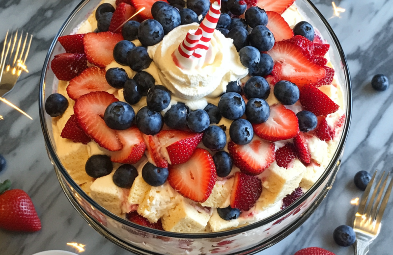 Red, White & Blue 4th of July Trifle