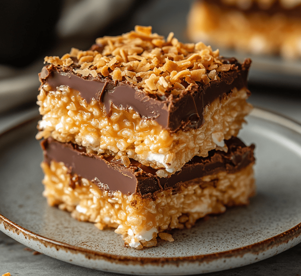 Samoa Rice Krispie Treats