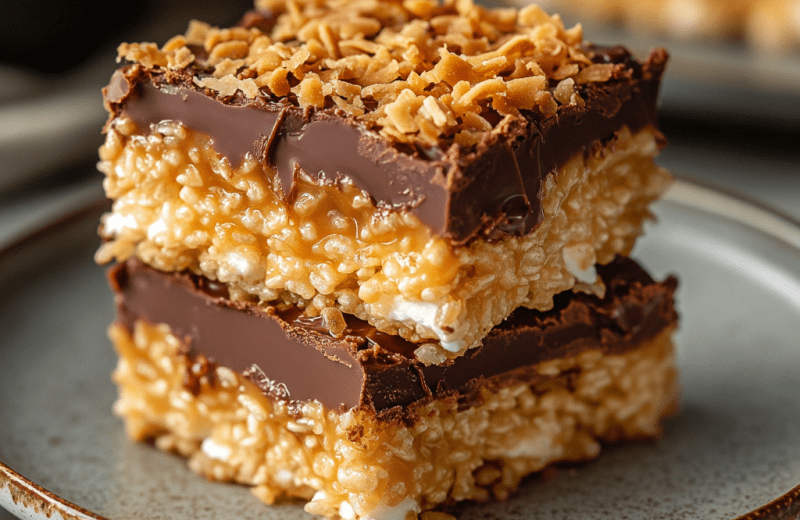 Samoa Rice Krispie Treats