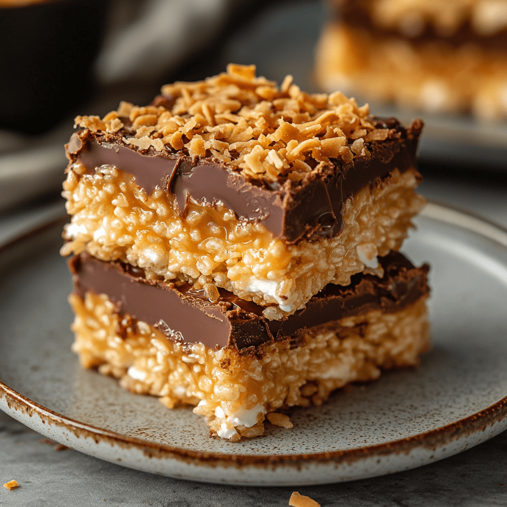 Samoa Rice Krispie Treats