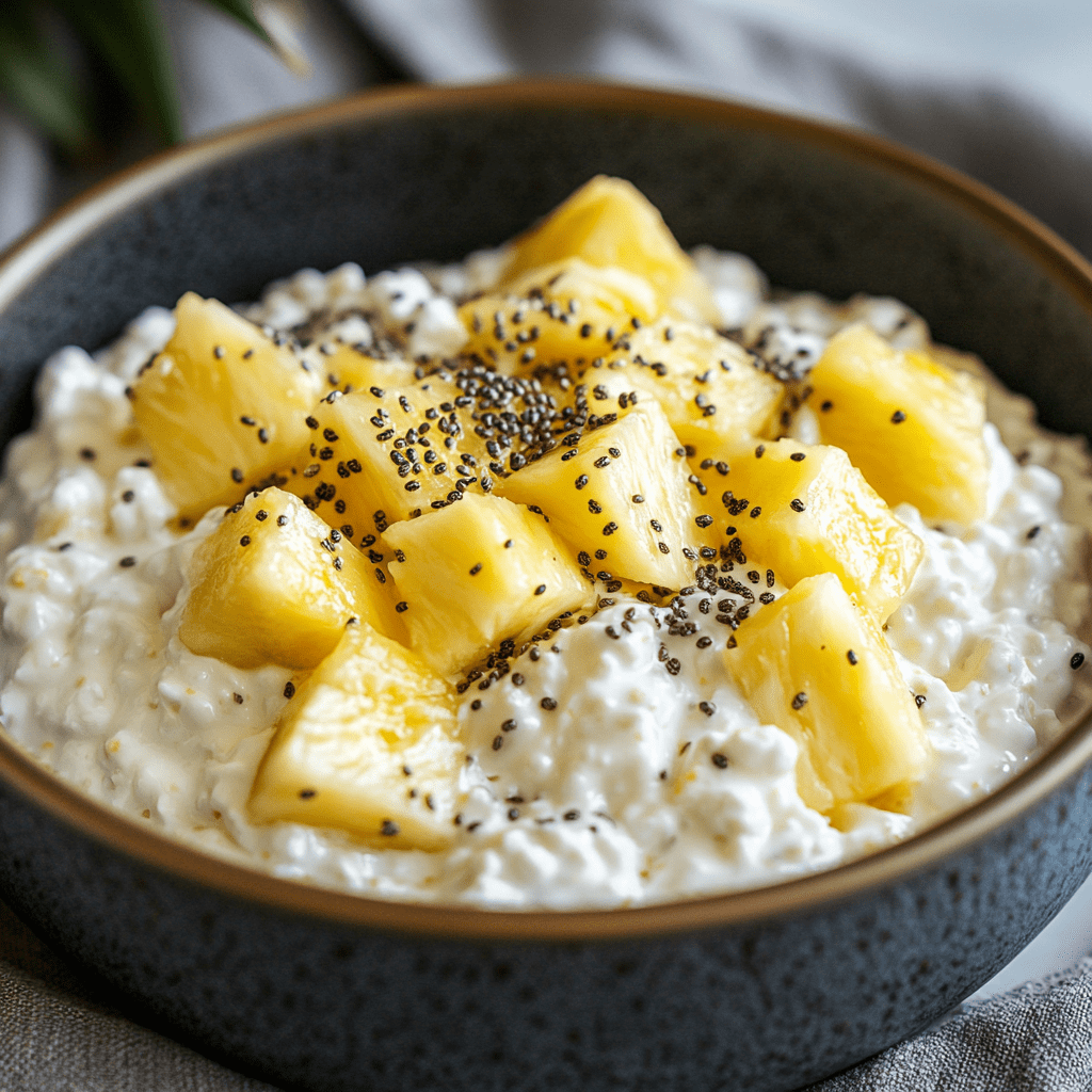 Cottage Cheese with Pineapple & Chia