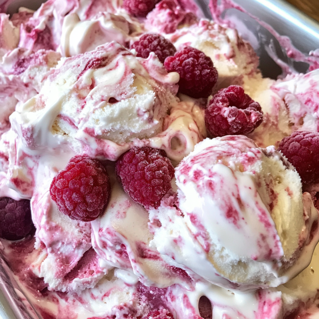 Raspberry Swirl Ice Cream Recipe