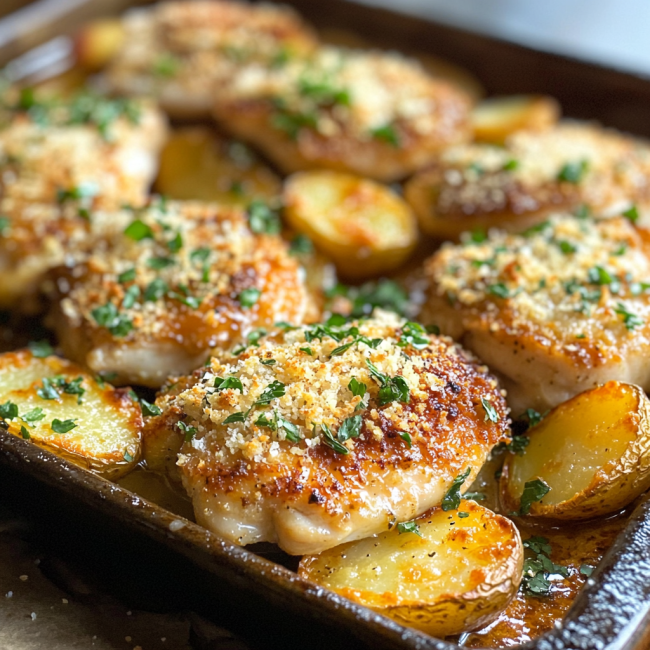 Garlic Parmesan Chicken and Potatoes