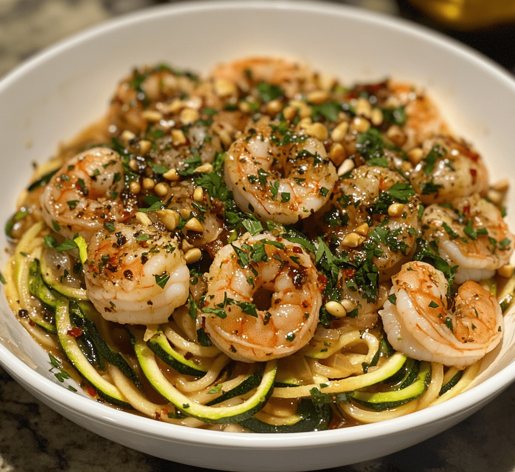 Zucchini Noodle Shrimp Scampi