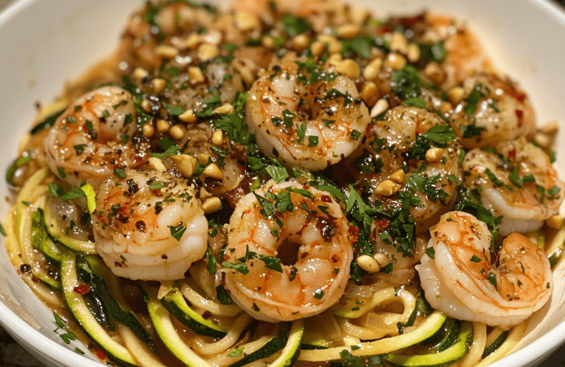 Zucchini Noodle Shrimp Scampi