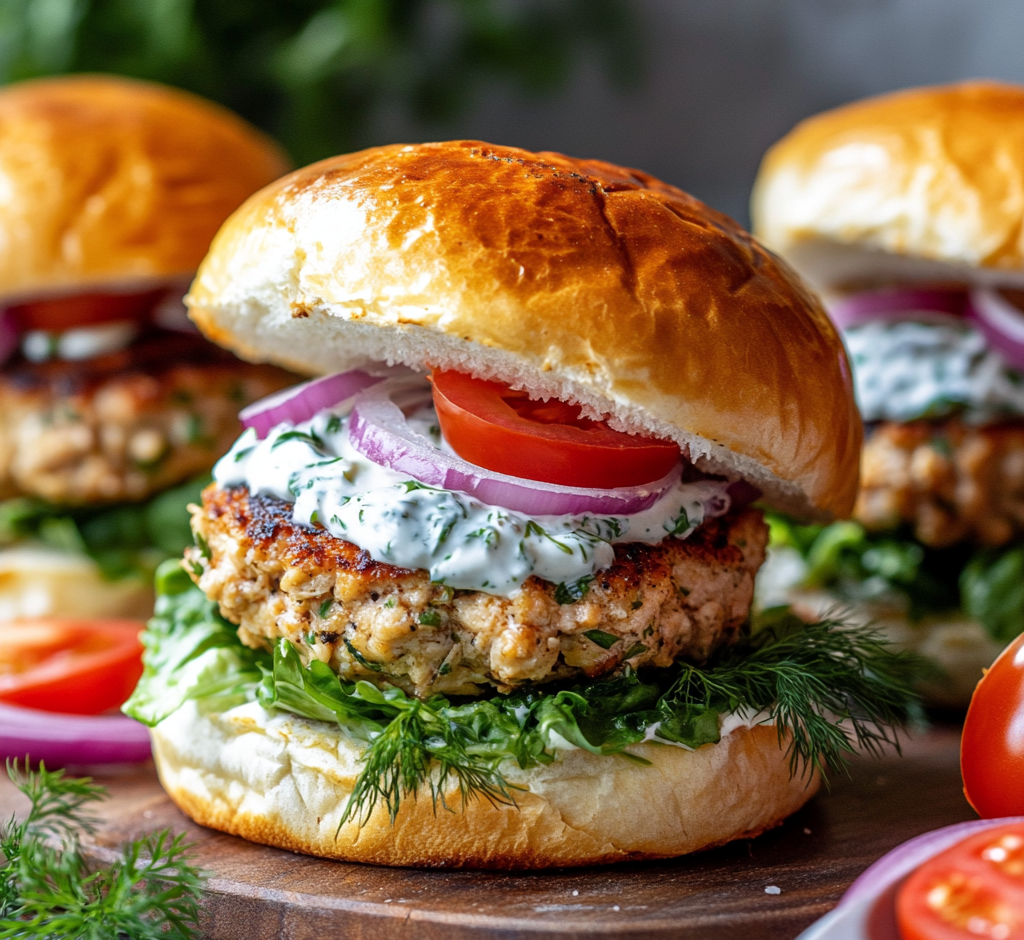 Greek Chicken Burgers