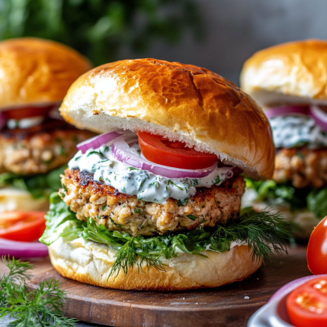 Greek Chicken Burgers
