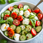 Easy Cucumber Caprese Salad