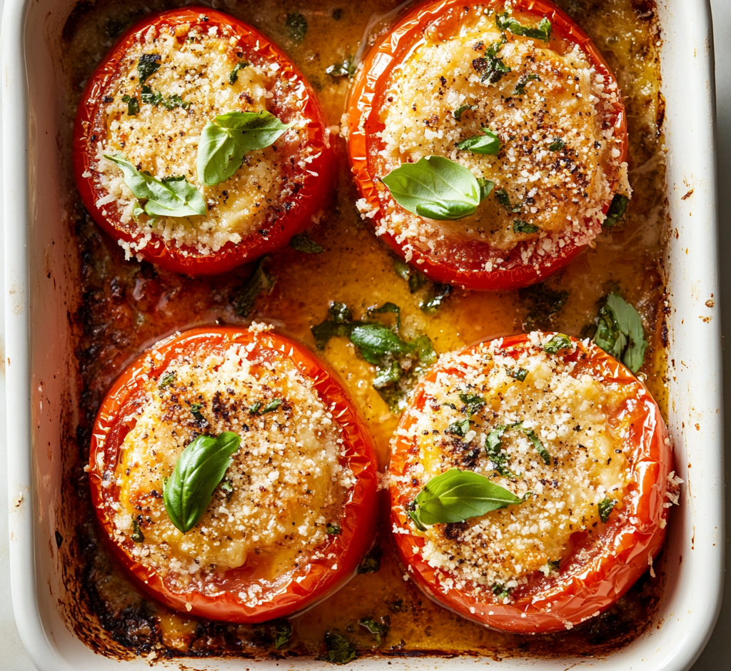 Baked Tomatoes with Melted Parmesan