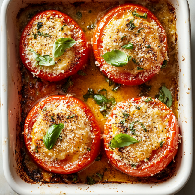 Baked Tomatoes with Melted Parmesan