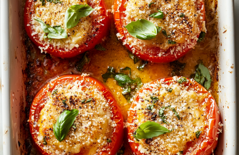 Baked Tomatoes with Melted Parmesan