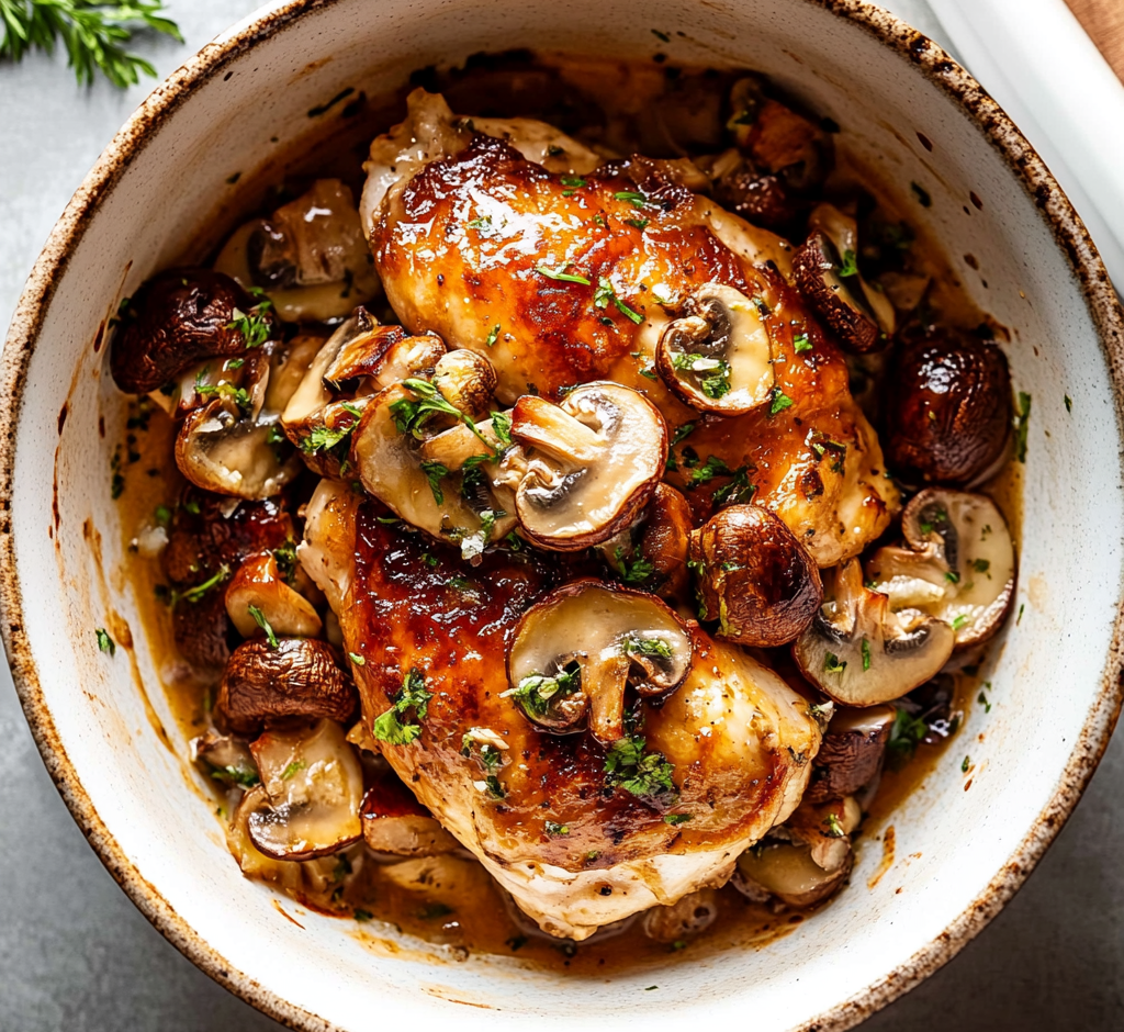 Baked Chicken with Mushrooms
