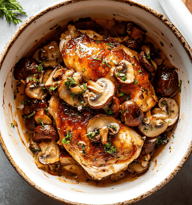 Baked Chicken with Mushrooms