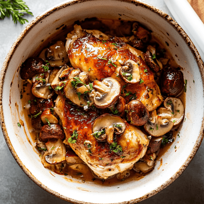 Baked Chicken with Mushrooms