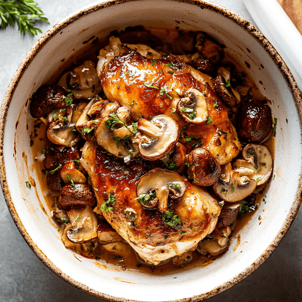 Baked Chicken with Mushrooms
