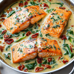 Creamy Garlic Butter Tuscan Salmon