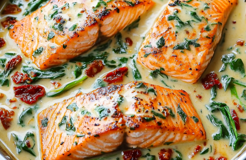 Creamy Garlic Butter Tuscan Salmon