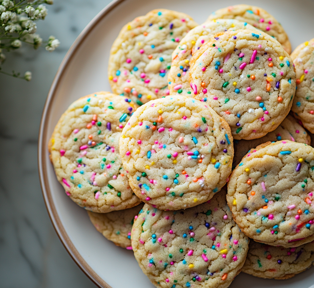 Soft & Cheery Funfetti Cookies