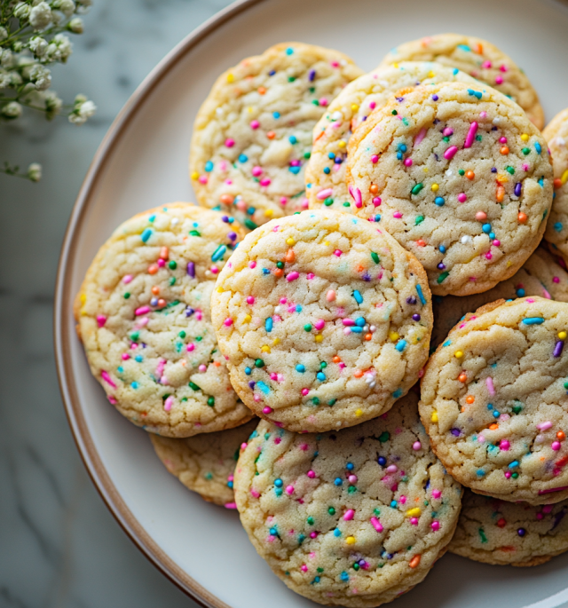 Soft & Cheery Funfetti Cookies
